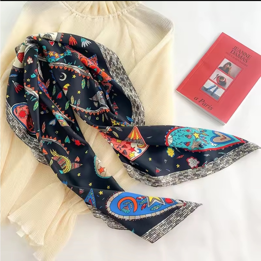 Colorful Patterned Scarf - Picture 3 of 5
